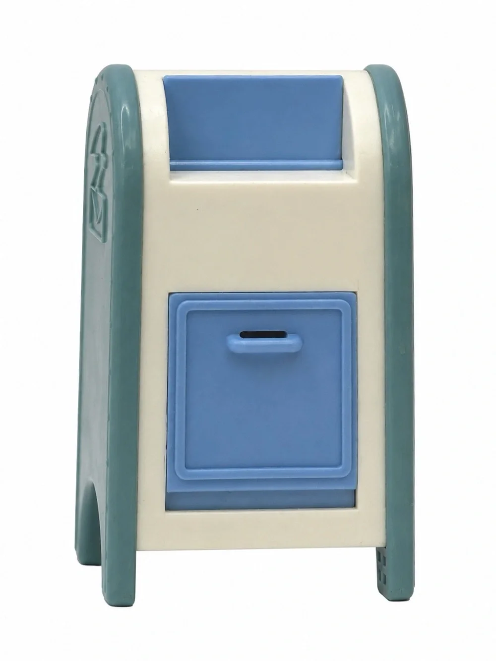 Vintage Fisher-Price Loving Family Dollhouse White-Blue Mailbox Postal Box 4”